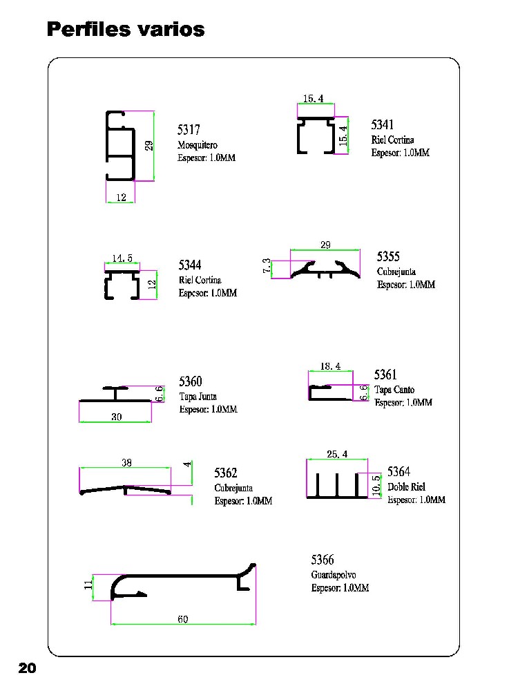 Customized sections